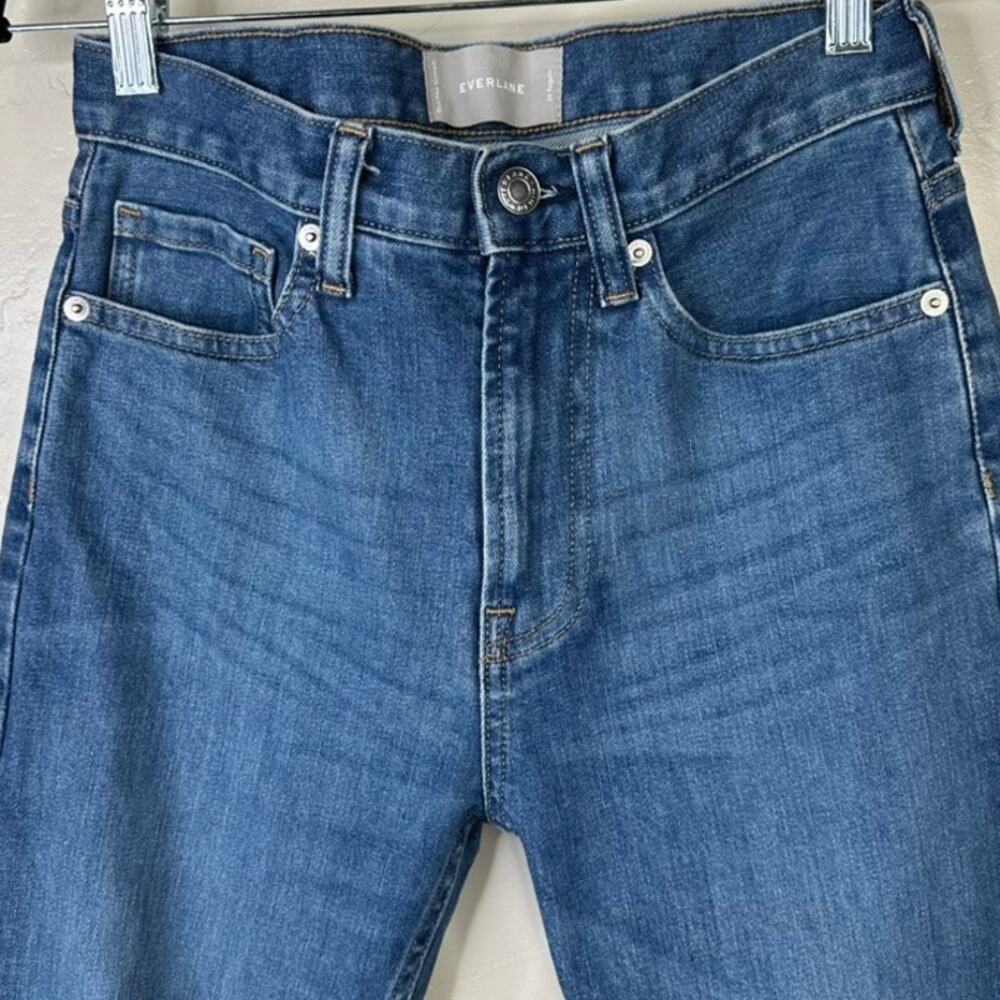 Everlane The Authentic Stretch Medium Wash High Rise Skinny Denim Jeans Size 24 - Picture 3 of 7